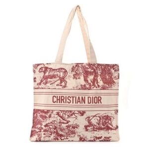 NWOT Christian Dior Dioriviera Red Straw Tote